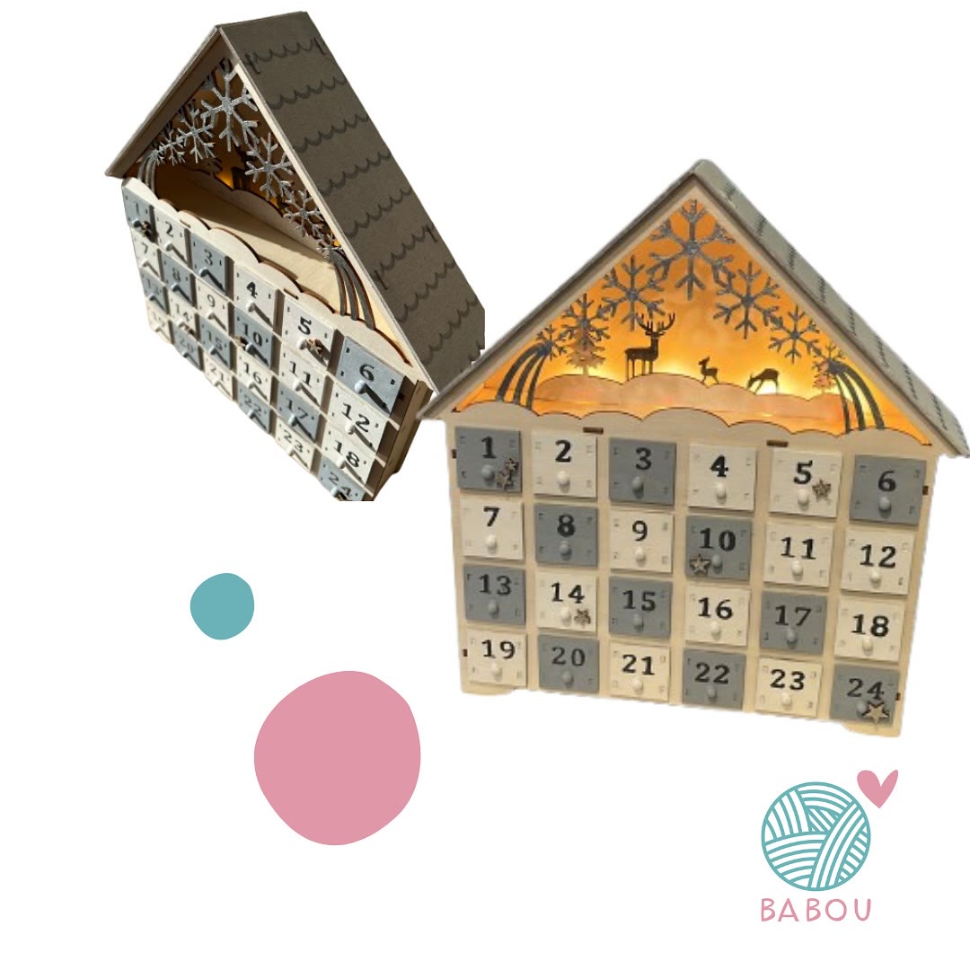 Wooden Advent calendar by Babou Handmade