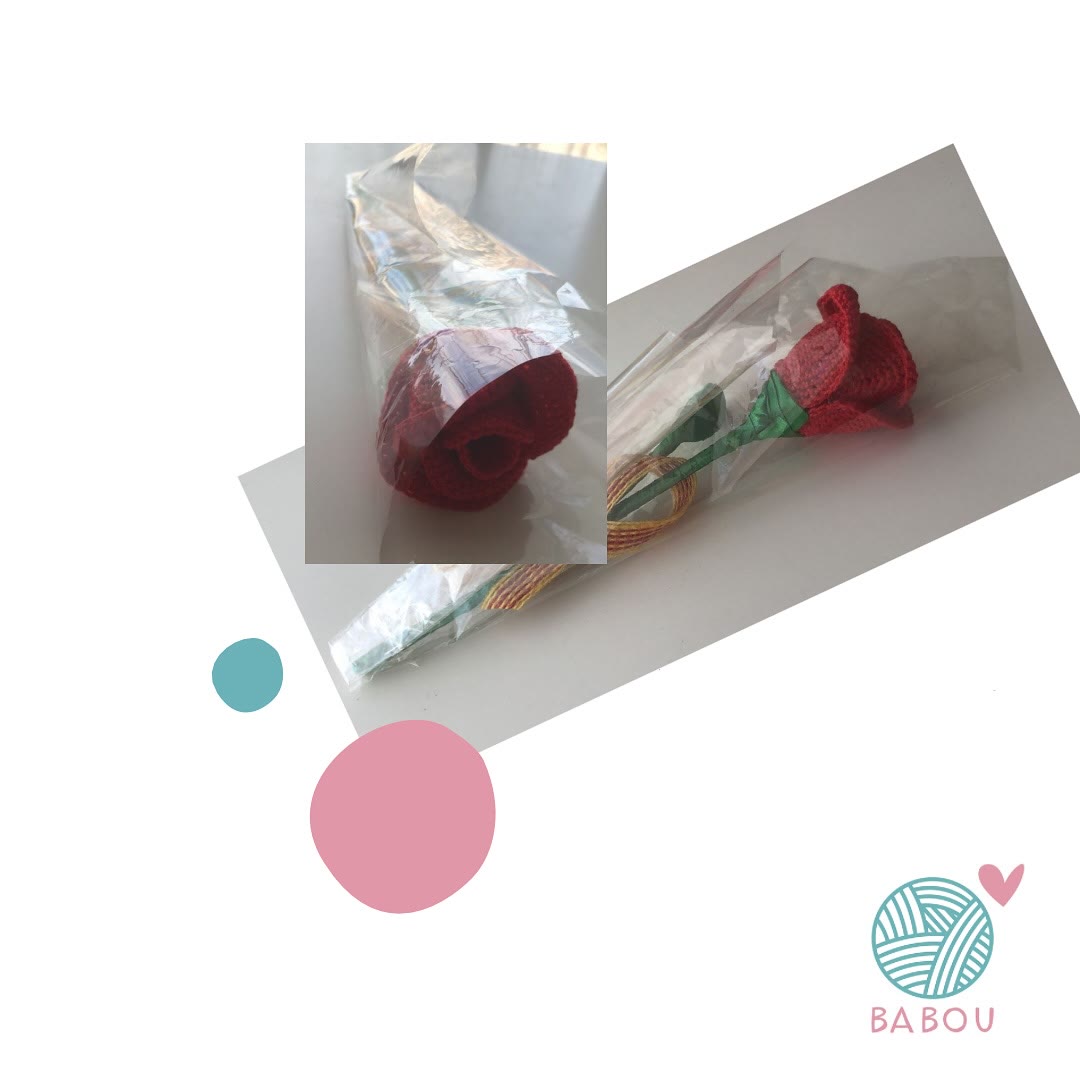 Rosa artesanal a crochet. de Babou Handmade