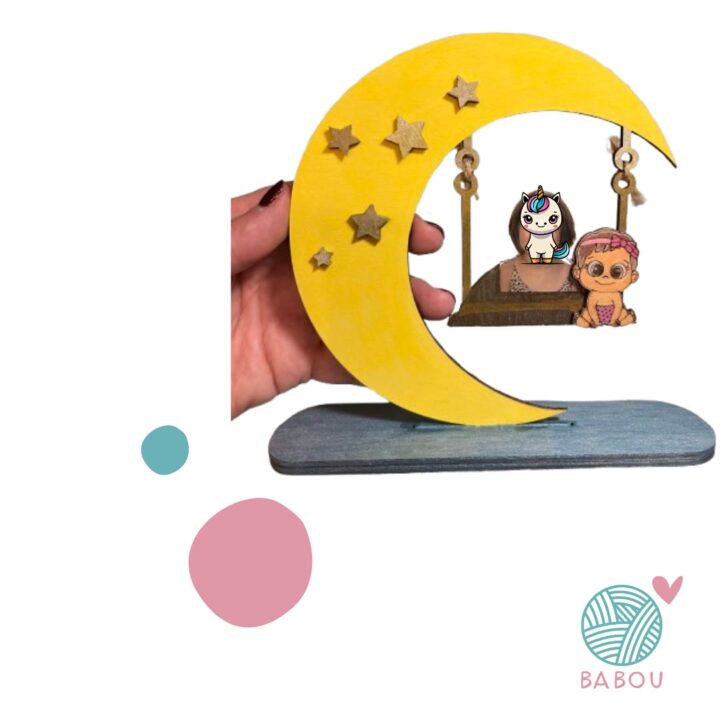 Portafotos de luna de Babou Handmade