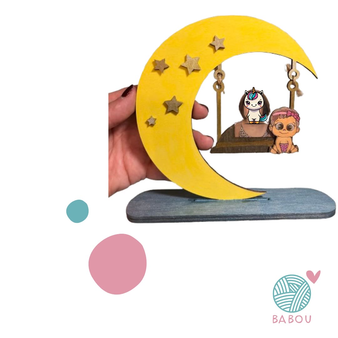 Moon photo frame by Babou Handmade