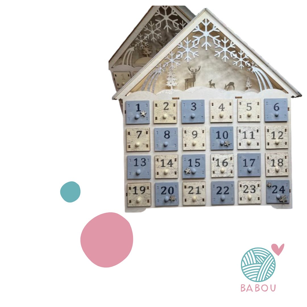 Calendario de adviento estilo nordico de Babou Handmade