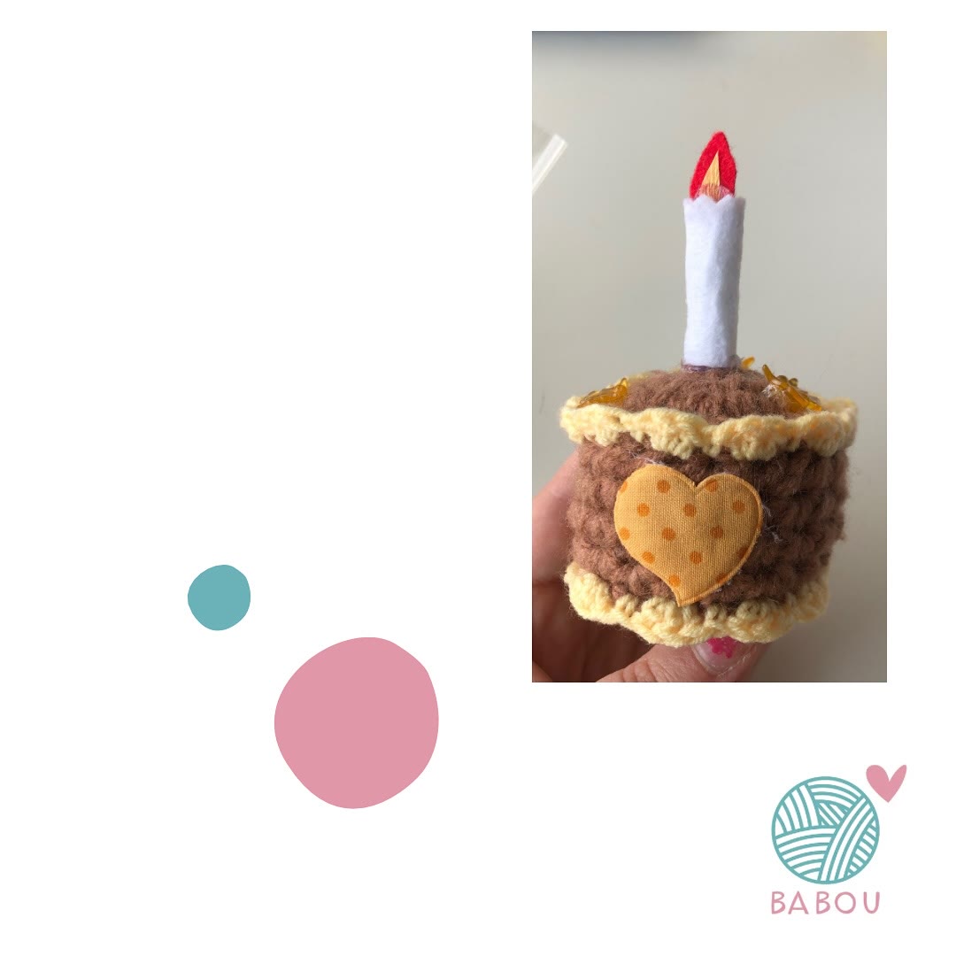 Pastel amigurumi de Babou Handmade