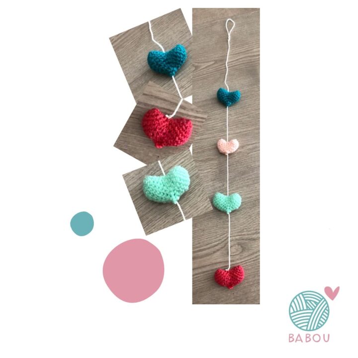 Guirnalda de corazones de Babou Handmade