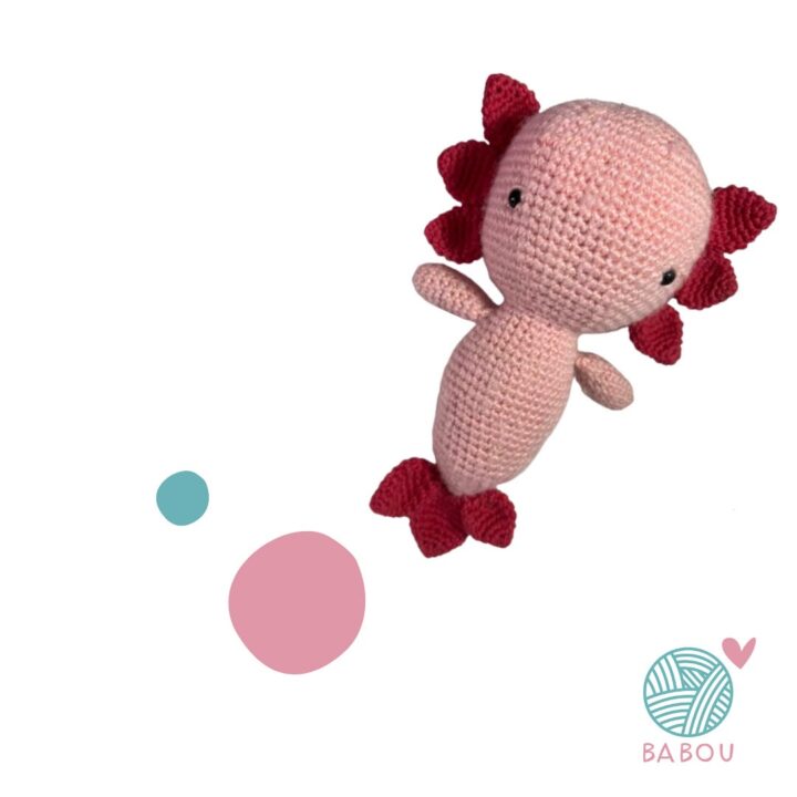Ajolote amigurumi de Babou Handmade