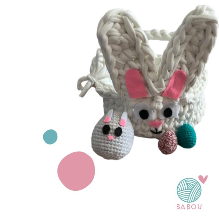 Cesta de Pascua de ganchillo de Babou Handmade