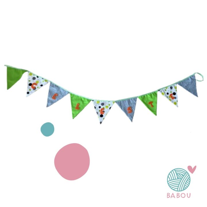 Banderin textils personalizado de Babou Handmade