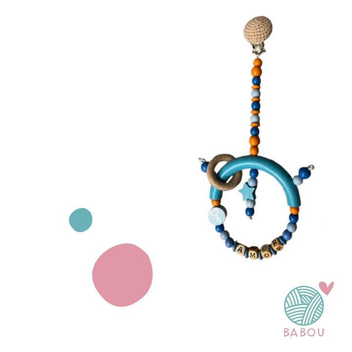 Móvil personalizado para el cochecito de Babou Handmade