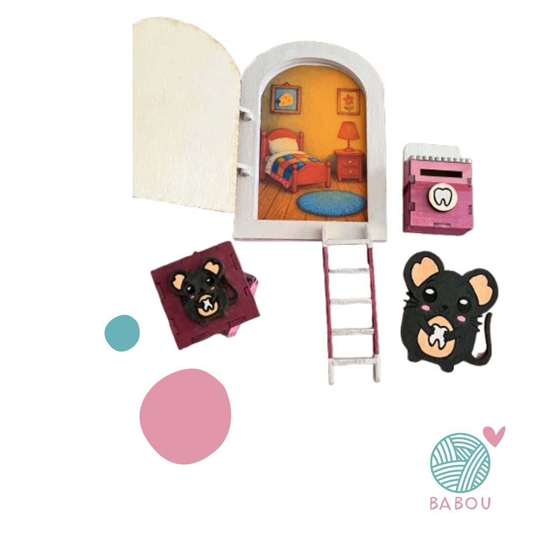 Pack mágico del Ratoncito Pérez o del Hada de los Dientes de Babou Handmade