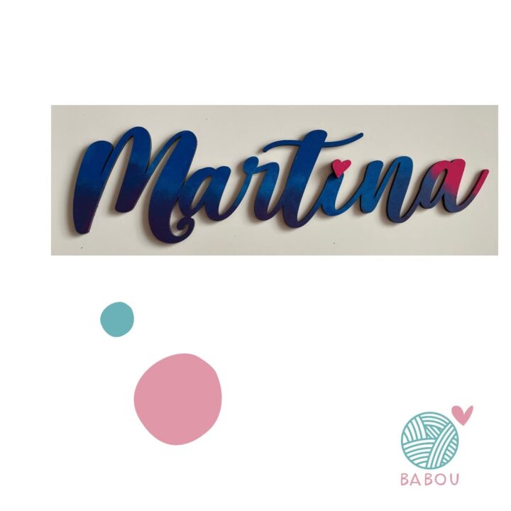 Nombres Personalizados de madera de Babou Handmade