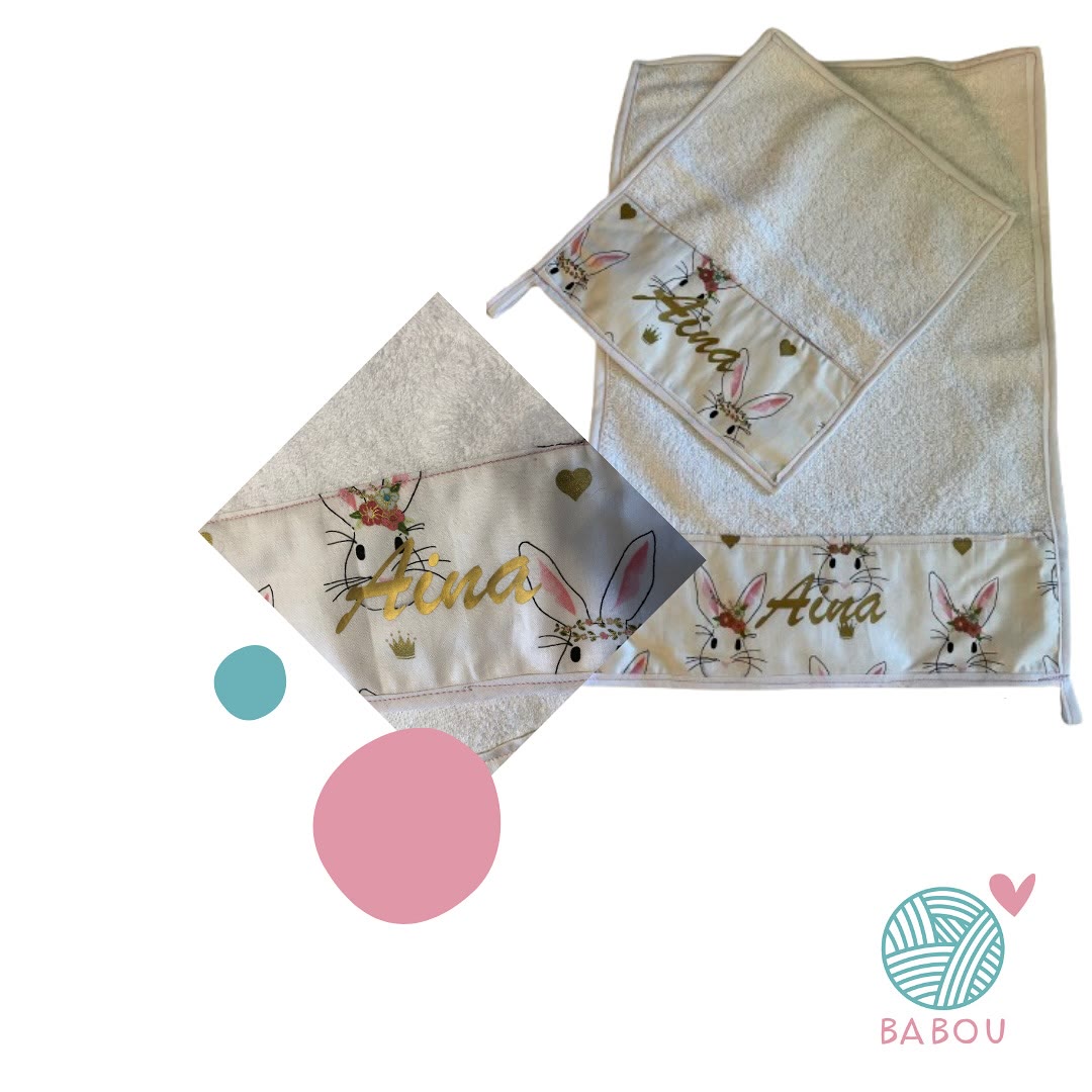 Toallas personalizadas para los peques de Babou Handmade